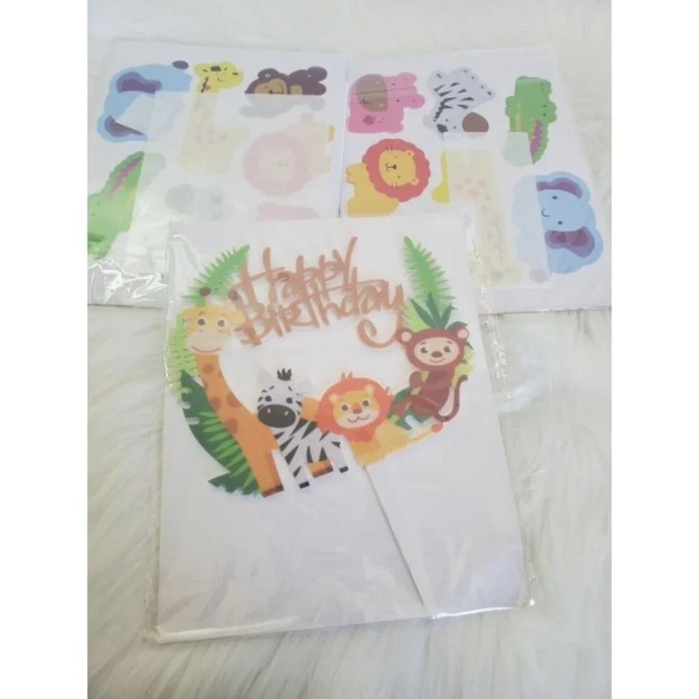 Blulu Safari Animals Decorations